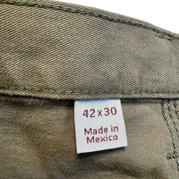 Carhartt Cargo Loose Fit Olive Original Cargo Jeans Green Men's 42x30 Relaxed - Picture 12 of 12